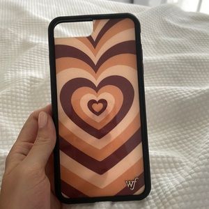 Brown heart wildflower phone case iPhone 6/7/8+